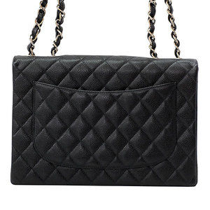Chanel Chain Caviar Shoulder Big Black Skin Matelasse Bag